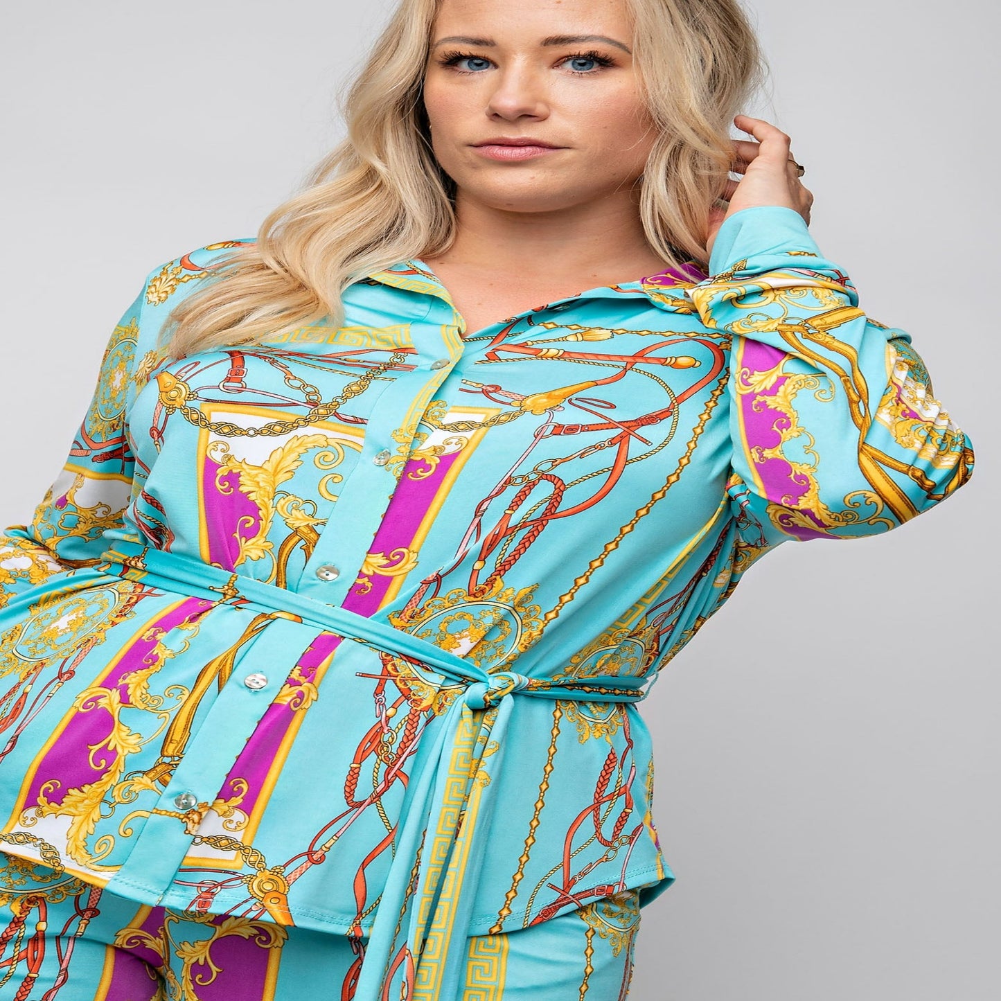 Queen Aqua 2pc Pant Set