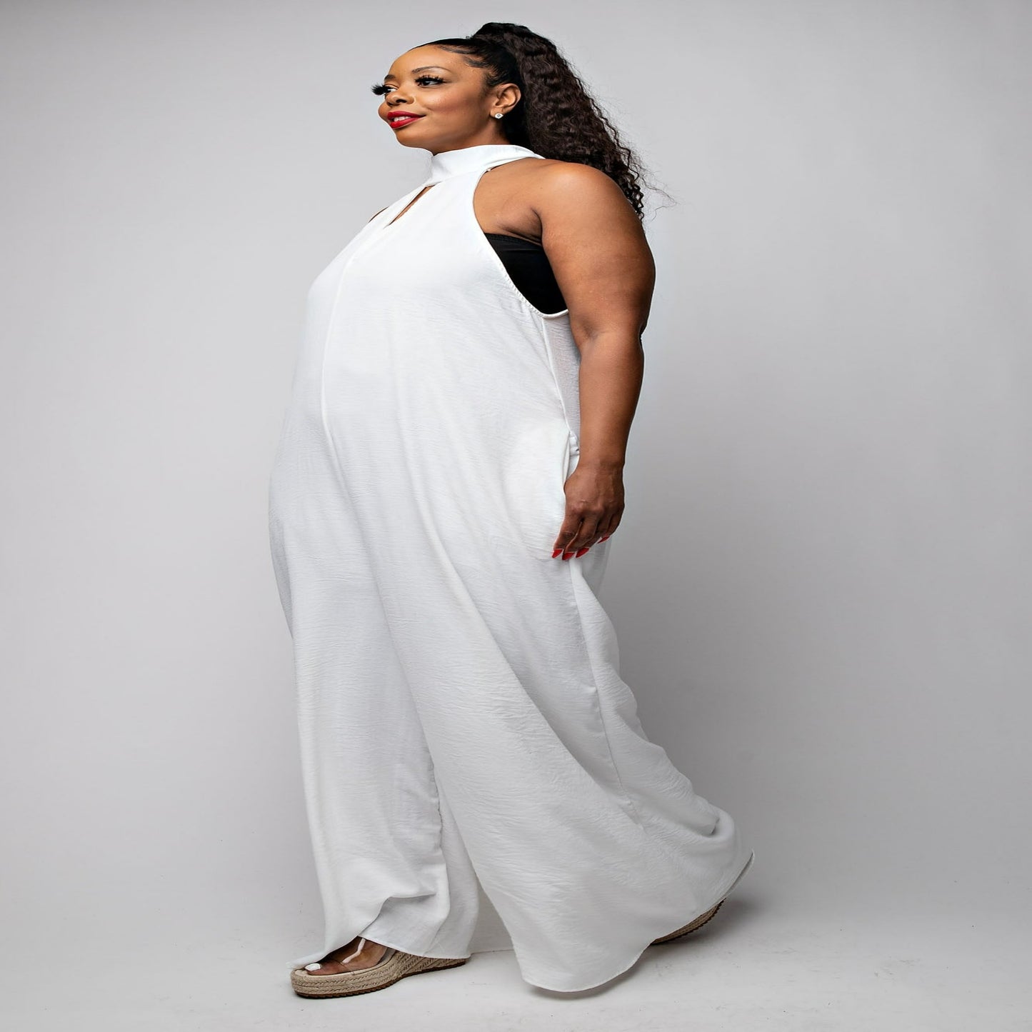 Queen en Blanc Maxi Jumpsuit