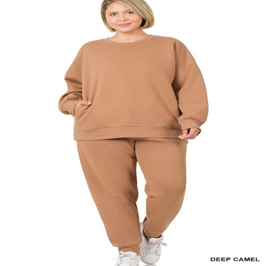 Girlie Plus Deep Camel Sweatsuit